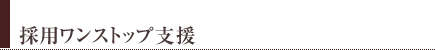 採用ワンストップ支援